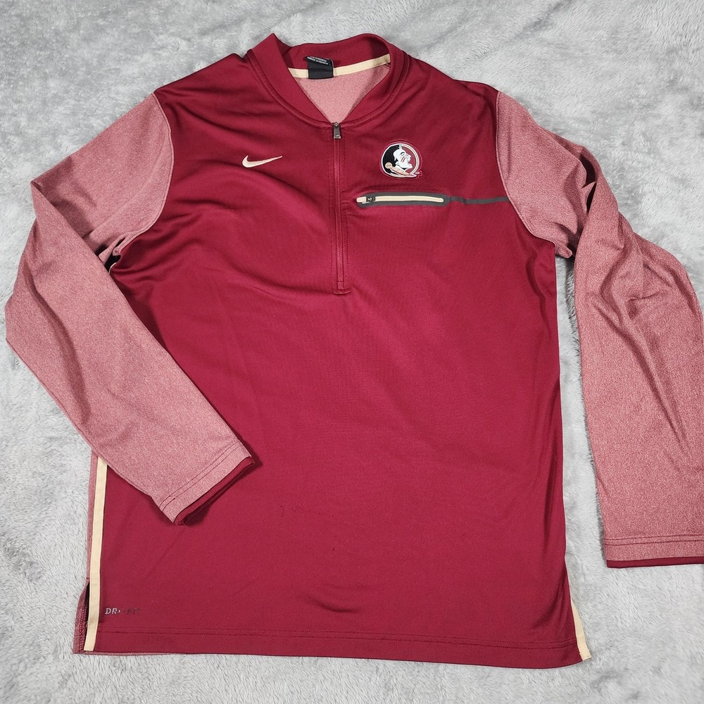 Florida State Seminoles Shirt Mens Large NCAA Football Nike Dri Fit Pullover ACC